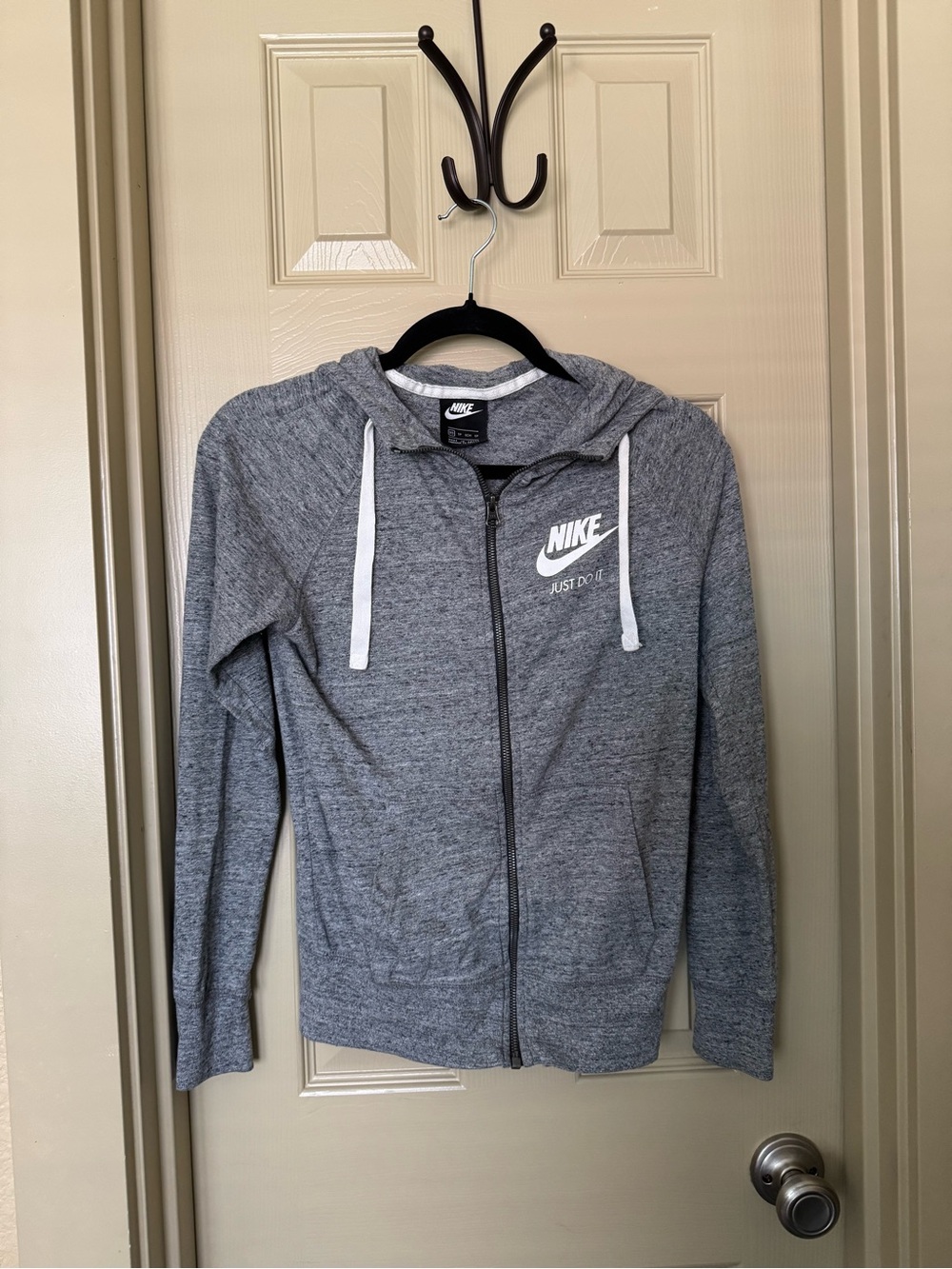 Nike Women's Gray Hooded Zip Jacket